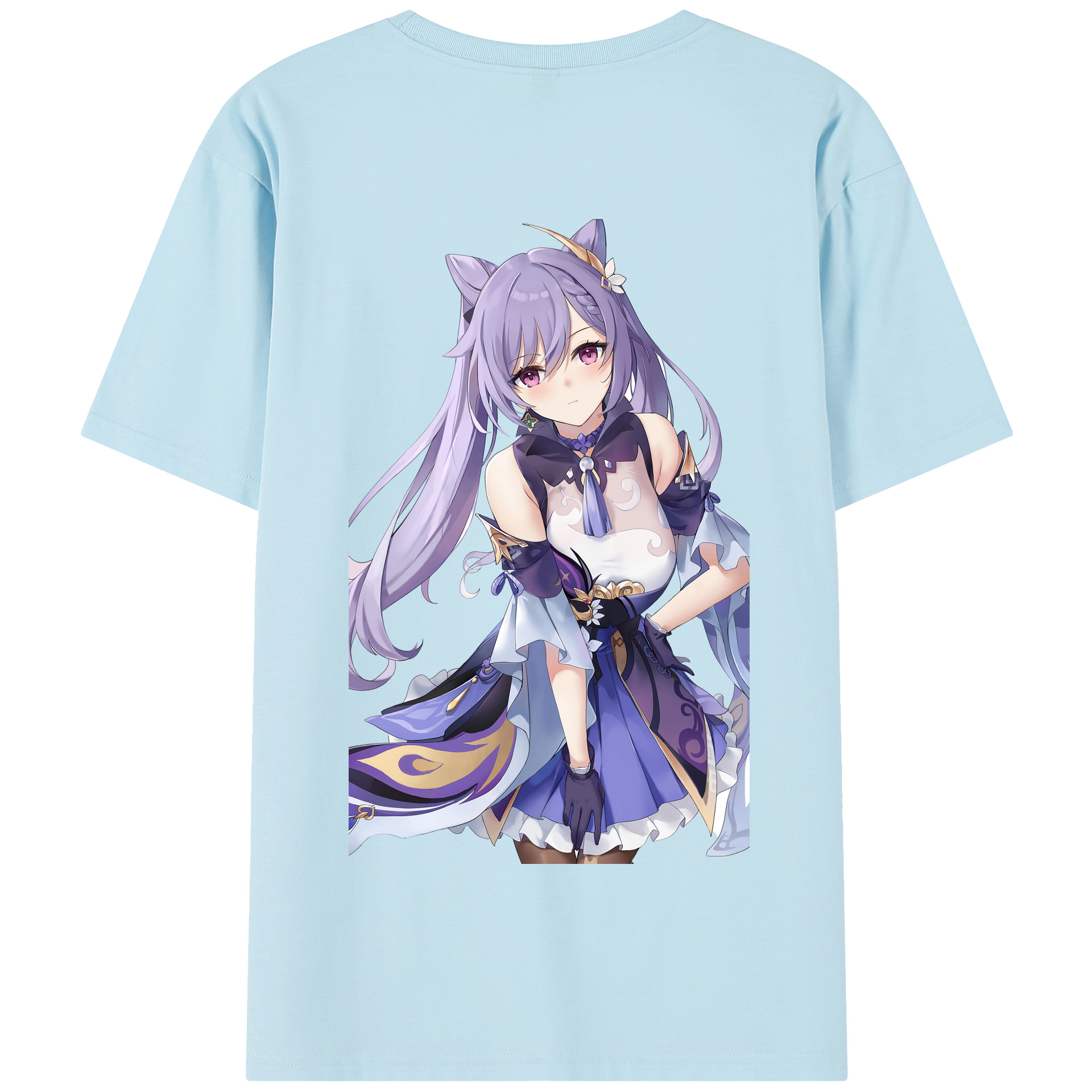げんし神 刻晴 こくせい genshin Kokusei 綿100％半袖Tシャツ（背面プリント）